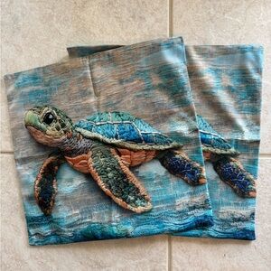 Blue and Green Coastal Accent Pillows Covers